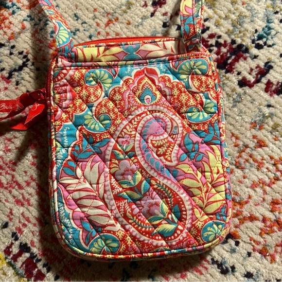 Vera Bradley Mini Hipster Purse Paisley in Paradise Grandmacore Flowercore - Picture 6 of 9